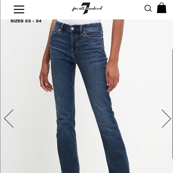 7 For All Mankind Kimmie Straight Denim Jeans - Picture 1 of 5
